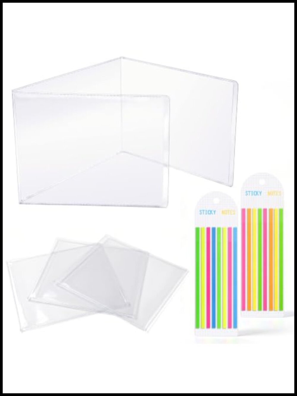 Mahjong Card Sleeve Set with 320 Line Finder Notes, Reusable Protective